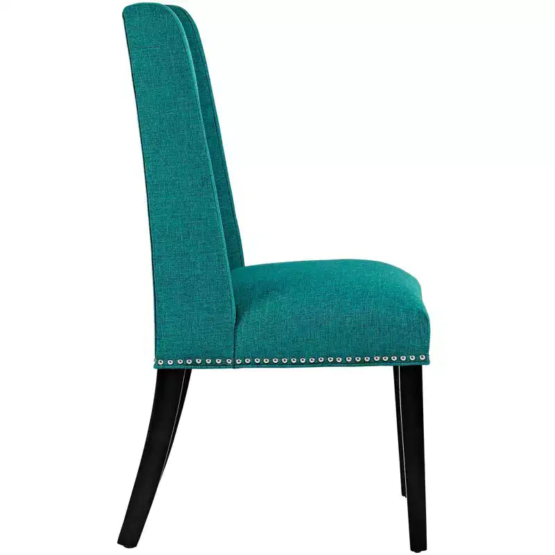 Sedia da pranzo senza braccioli in tessuto grigio/verde acqua, 1 posto a sedere