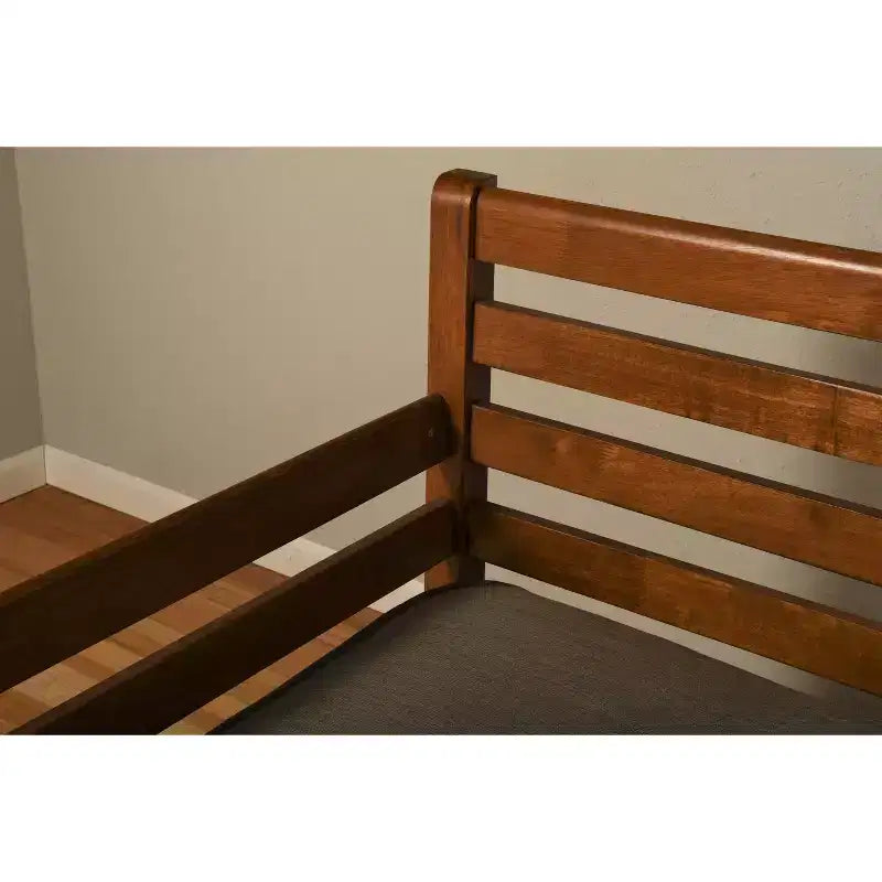 Barbados / Struttura divano-letto a scomparsa in noce rustico, convertibile in 2 letti singoli