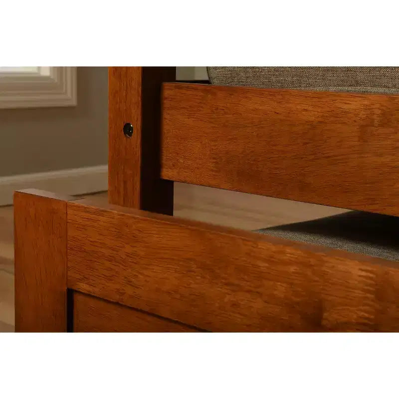 Barbados / Struttura divano-letto a scomparsa in noce rustico, convertibile in 2 letti singoli