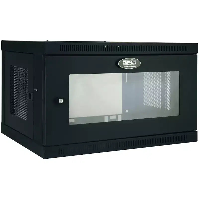 Tripp Lite by Eaton SmartRack 6U Low-Profile Switch-Depth Wall-Mount Mini Rack Enclosure Cabinet with Clear Acrylic Window, SRW6UG