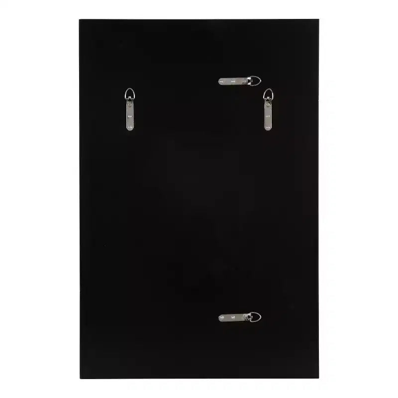 Specchio da parete rettangolare con cornice nera/argento, singolo, 20x30 pollici