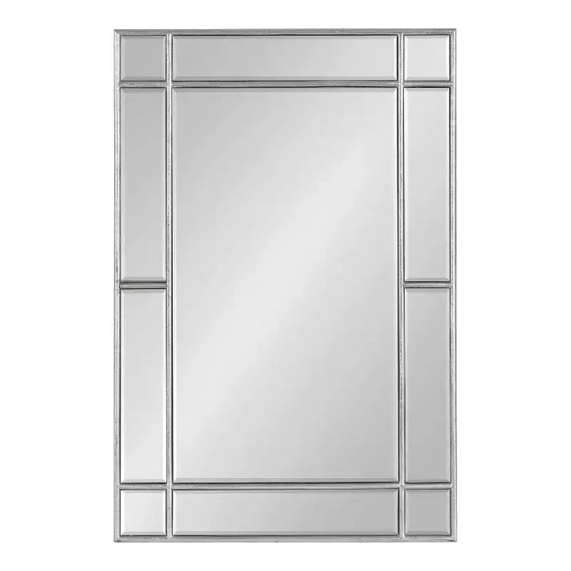 Specchio da parete rettangolare con cornice nera/argento, singolo, 20x30 pollici