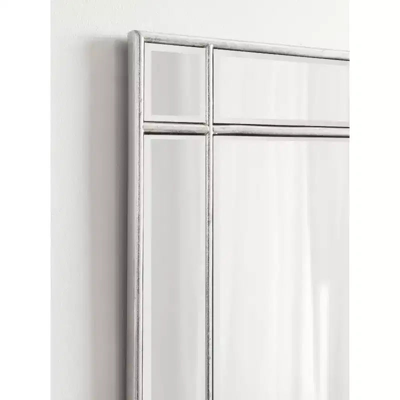 Specchio da parete rettangolare con cornice nera/argento, singolo, 20x30 pollici