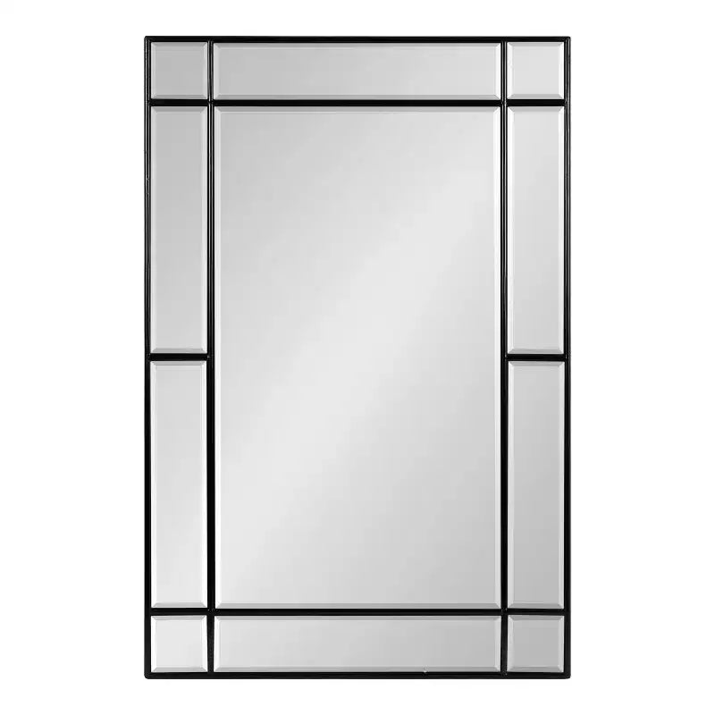 Specchio da parete rettangolare con cornice nera/argento, singolo, 20x30 pollici