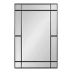 Specchio da parete rettangolare con cornice nera/argento, singolo, 20x30 pollici