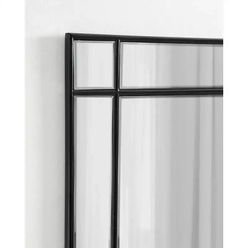 Specchio da parete rettangolare con cornice nera/argento, singolo, 20x30 pollici