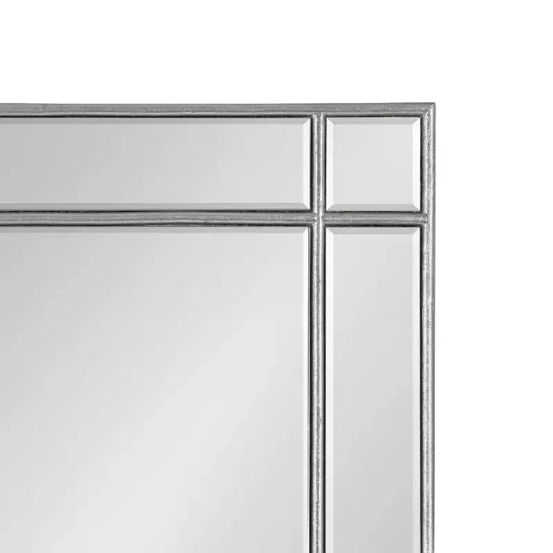 Specchio da parete rettangolare con cornice nera/argento, singolo, 20x30 pollici