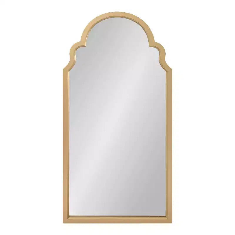 Specchio da parete ad arco smerlato, cornice nera / oro / grigia / marrone rustico / argento, singolo