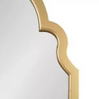 Specchio da parete ad arco smerlato, cornice nera / oro / grigia / marrone rustico / argento, singolo