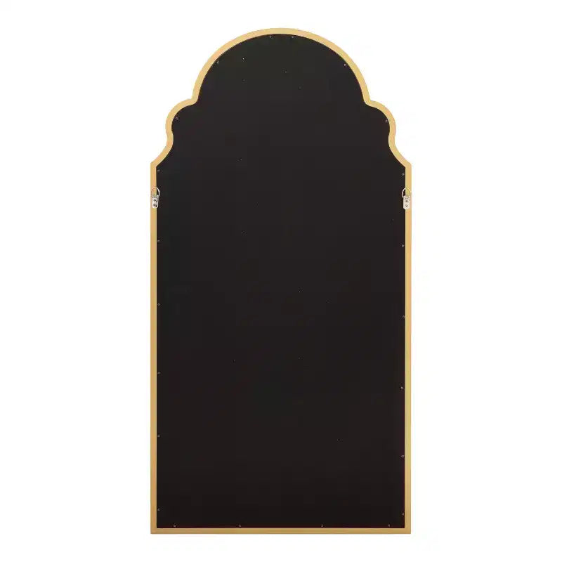 Specchio da parete ad arco smerlato, cornice nera / oro / grigia / marrone rustico / argento, singolo