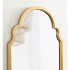 Specchio da parete ad arco smerlato, cornice nera / oro / grigia / marrone rustico / argento, singolo