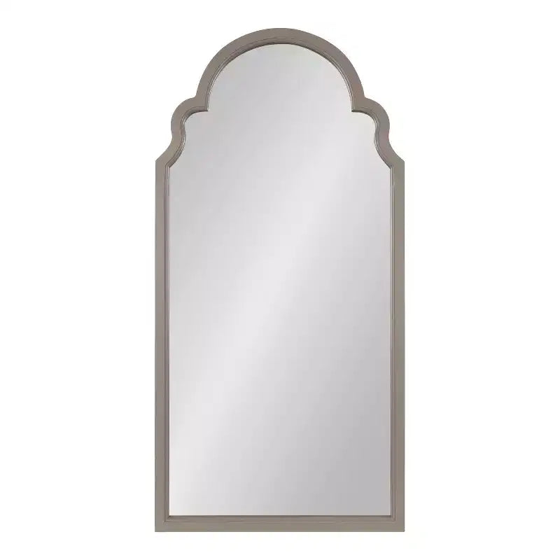 Specchio da parete ad arco smerlato, cornice nera / oro / grigia / marrone rustico / argento, singolo