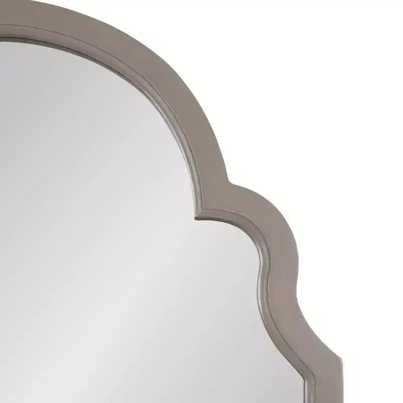Specchio da parete ad arco smerlato, cornice nera / oro / grigia / marrone rustico / argento, singolo