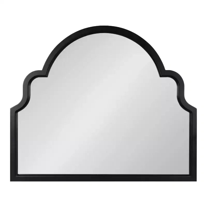 Specchio da parete ad arco smerlato, cornice nera / oro / grigia / marrone rustico / argento, singolo