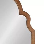 Specchio da parete ad arco smerlato, cornice nera / oro / grigia / marrone rustico / argento, singolo