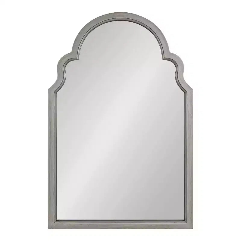 Specchio da parete ad arco smerlato, cornice nera / oro / grigia / marrone rustico / argento, singolo