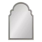 Specchio da parete ad arco smerlato, cornice nera / oro / grigia / marrone rustico / argento, singolo