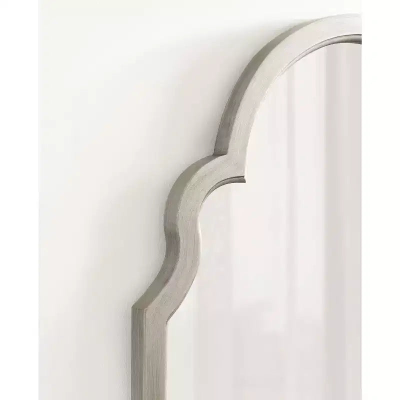 Specchio da parete ad arco smerlato, cornice nera / oro / grigia / marrone rustico / argento, singolo