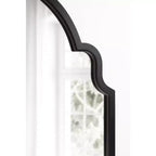 Specchio da parete ad arco smerlato, cornice nera / oro / grigia / marrone rustico / argento, singolo