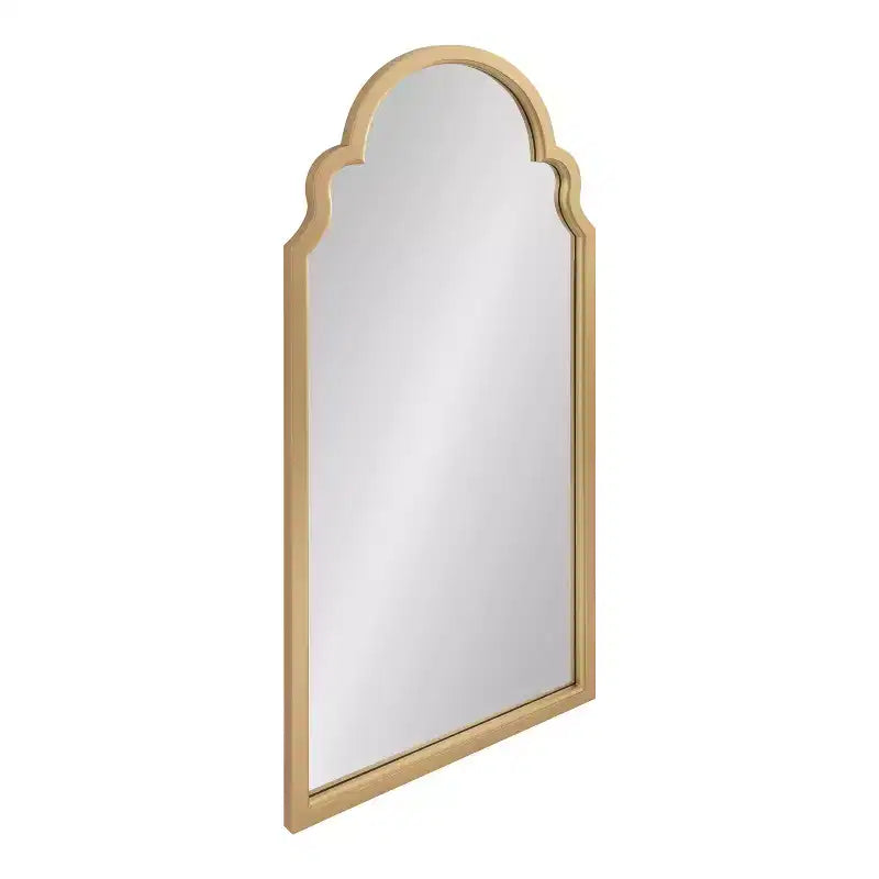 Specchio da parete ad arco smerlato, cornice nera / oro / grigia / marrone rustico / argento, singolo
