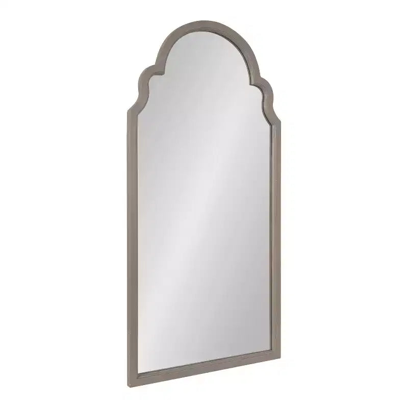 Specchio da parete ad arco smerlato, cornice nera / oro / grigia / marrone rustico / argento, singolo