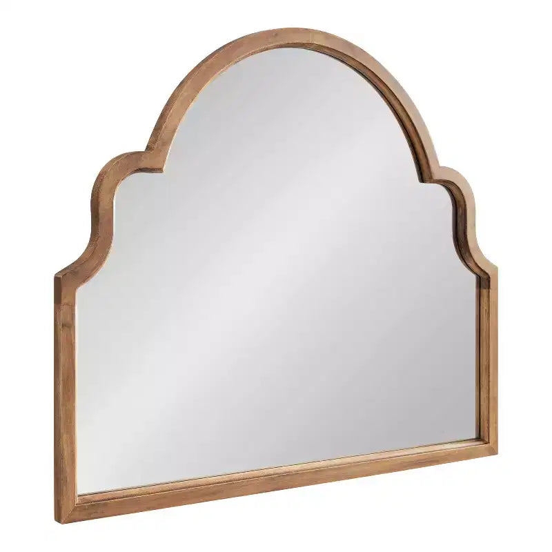 Specchio da parete ad arco smerlato, cornice nera / oro / grigia / marrone rustico / argento, singolo