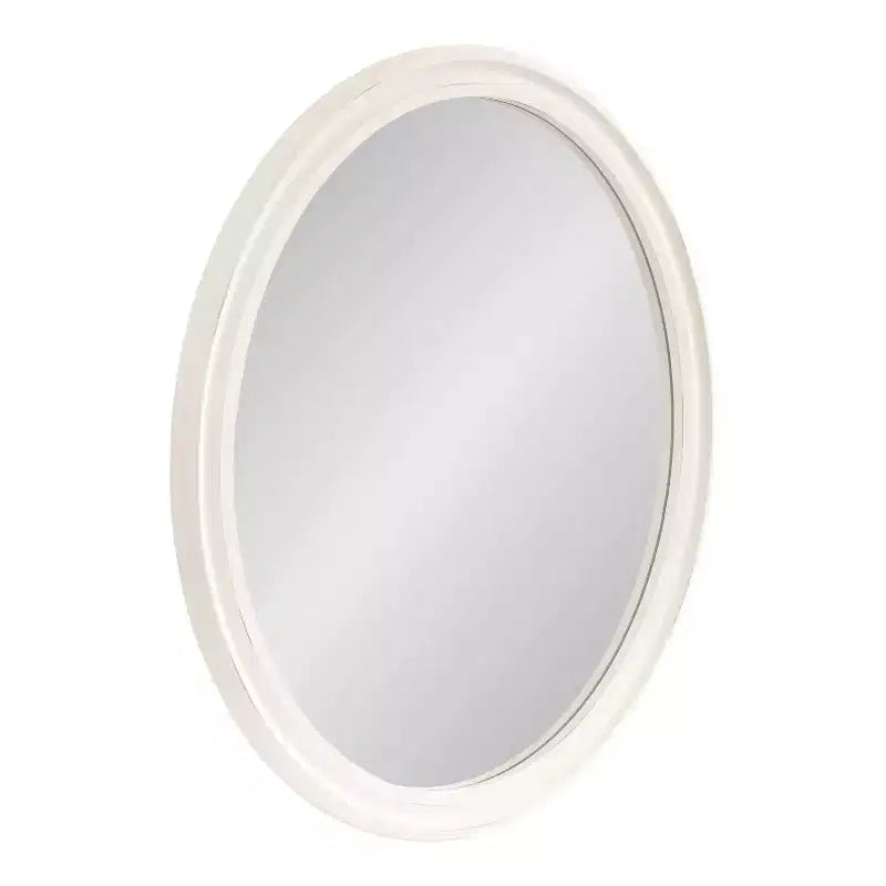 Specchio da parete ovale bianco, singolo, 24x30