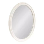 Specchio da parete ovale bianco, singolo, 24x30