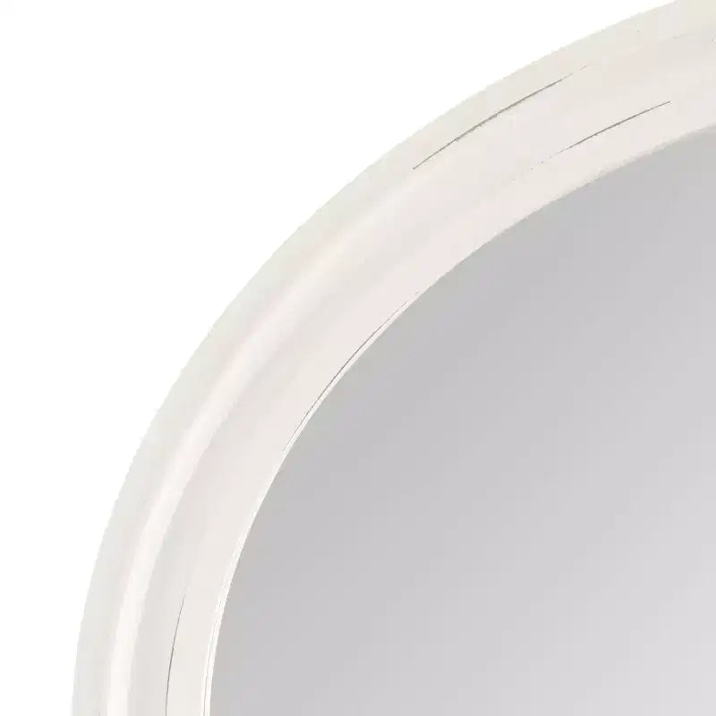 Specchio da parete ovale bianco, singolo, 24x30