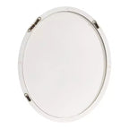Specchio da parete ovale bianco, singolo, 24x30