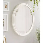 Specchio da parete ovale bianco, singolo, 24x30
