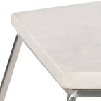 Tavolino d'appoggio Pentagono color argento, 1 pezzo