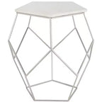 Tavolino d'appoggio Pentagono color argento, 1 pezzo