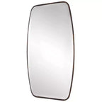 Specchio da parete rettangolare smussato in bronzo scuro, 21,25" × 36,25"