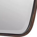 Specchio da parete rettangolare smussato in bronzo scuro, 21,25" × 36,25"