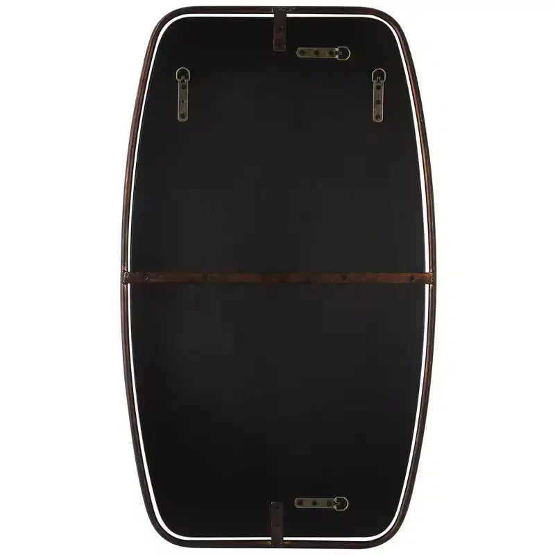 Specchio da parete rettangolare smussato in bronzo scuro, 21,25" × 36,25"