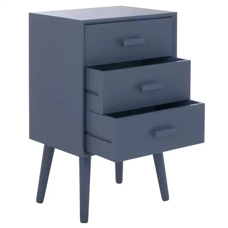 Tavolo d'appoggio a 3 cassetti Mid-Century – Vari colori, Uso singolo