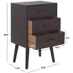 Tavolo d'appoggio a 3 cassetti Mid-Century – Vari colori, Uso singolo