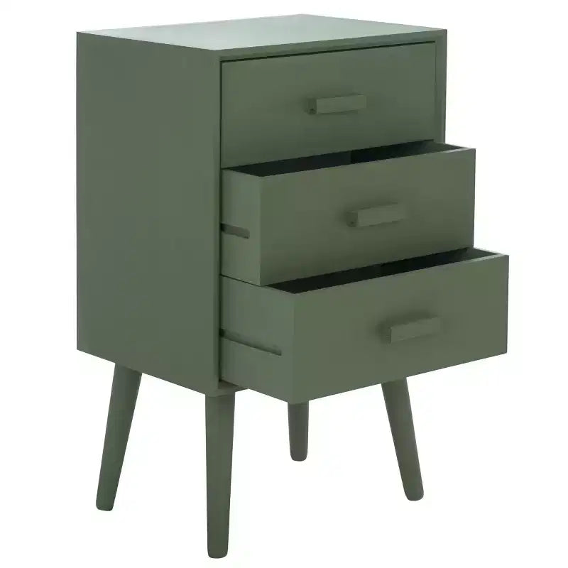 Tavolo d'appoggio a 3 cassetti Mid-Century – Vari colori, Uso singolo