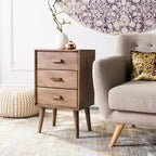 Tavolo d'appoggio a 3 cassetti Mid-Century – Vari colori, Uso singolo