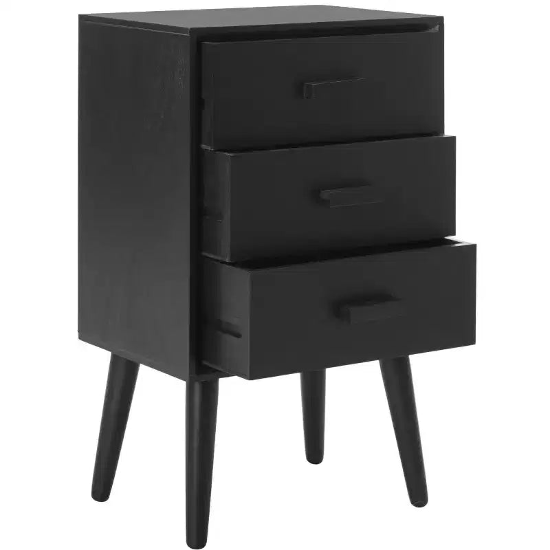 Tavolo d'appoggio a 3 cassetti Mid-Century – Vari colori, Uso singolo