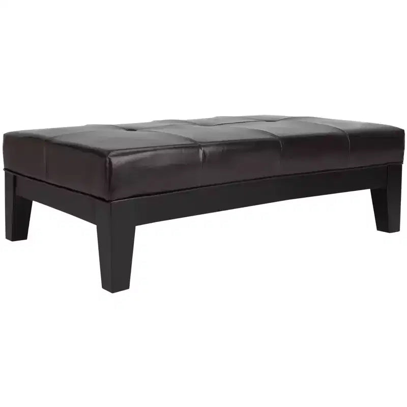 Pouf da cocktail trapuntato nero/marrone/bianco sporco/rosso, 2 posti a sedere