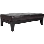 Pouf da cocktail trapuntato nero/marrone/bianco sporco/rosso, 2 posti a sedere