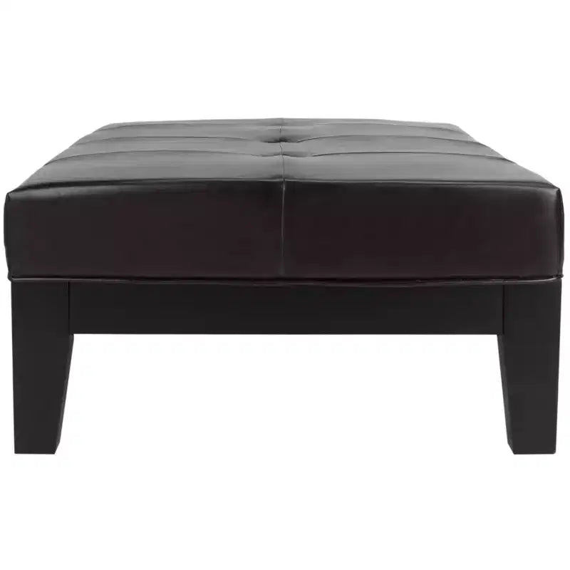 Pouf da cocktail trapuntato nero/marrone/bianco sporco/rosso, 2 posti a sedere