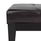 Pouf da cocktail trapuntato nero/marrone/bianco sporco/rosso, 2 posti a sedere
