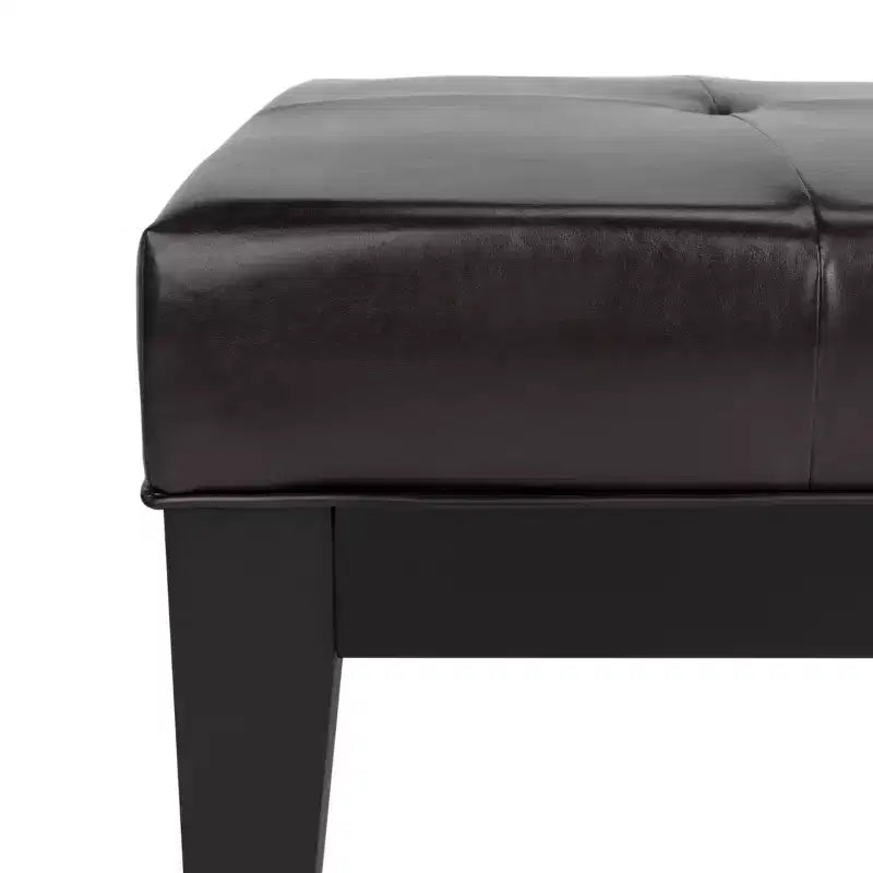 Pouf da cocktail trapuntato nero/marrone/bianco sporco/rosso, 2 posti a sedere