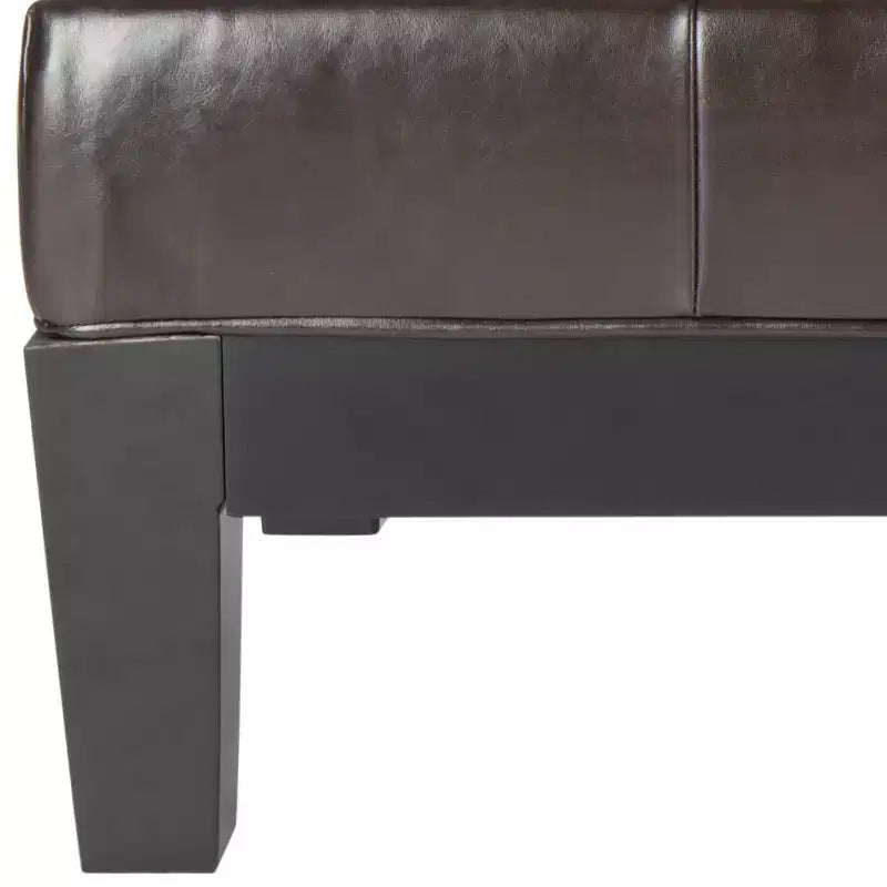 Pouf da cocktail trapuntato nero/marrone/bianco sporco/rosso, 2 posti a sedere