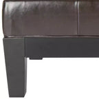 Pouf da cocktail trapuntato nero/marrone/bianco sporco/rosso, 2 posti a sedere