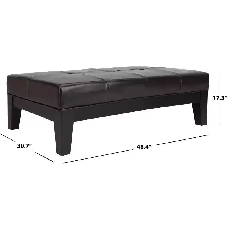 Pouf da cocktail trapuntato nero/marrone/bianco sporco/rosso, 2 posti a sedere