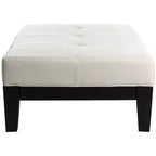 Pouf da cocktail trapuntato nero/marrone/bianco sporco/rosso, 2 posti a sedere